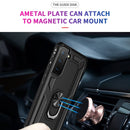 For Samsung Galaxy S21 5G Shockproof TPU + PC Protective Case with 360 Degree Rotating Holder(Black)