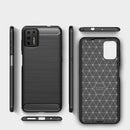 For Motorola Moto G9 Plus Brushed Texture Carbon Fiber TPU Case(Red)
