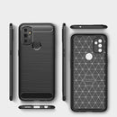 For OnePlus Nord N100 Brushed Texture Carbon Fiber TPU Case(Navy Blue)