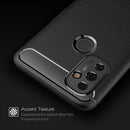 For OnePlus Nord N100 Brushed Texture Carbon Fiber TPU Case(Red)