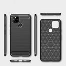 For Google Pixel 5 Brushed Texture Carbon Fiber TPU Case(Black)