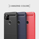 For Google Pixel 5 Brushed Texture Carbon Fiber TPU Case(Black)