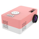 J15 1920 x 1080P HD Household Mini LED Projector with Tripod Mount Support AV / HDMI x 1 / USB x1 / TF x 1, Plug Type:EU Plug(Pink White)