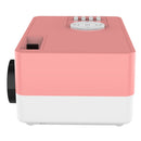 J15 1920 x 1080P HD Household Mini LED Projector with Tripod Mount Support AV / HDMI x 1 / USB x1 / TF x 1, Plug Type:EU Plug(Pink White)
