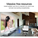 J15 1920 x 1080P HD Household Mini LED Projector with Tripod Mount Support AV / HDMI x 1 / USB x1 / TF x 1, Plug Type:EU Plug(Blue White)