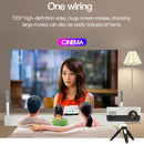 J15 1920 x 1080P HD Household Mini LED Projector with Tripod Mount Support AV / HDMI x 1 / USB x1 / TF x 1, Plug Type:EU Plug(Blue White)
