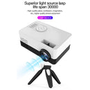 J15 1920 x 1080P HD Household Mini LED Projector with Tripod Mount Support AV / HDMI x 1 / USB x1 / TF x 1, Plug Type:EU Plug(Blue White)