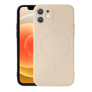 Liquid Silicone Full Coverage Shockproof Magsafe Case For iPhone 12 mini(Beige)