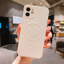 Liquid Silicone Full Coverage Shockproof Magsafe Case For iPhone 12 mini(Beige)