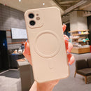 Liquid Silicone Full Coverage Shockproof Magsafe Case For iPhone 12 mini(Flesh Color)