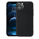 Liquid Silicone Full Coverage Shockproof Magsafe Case For iPhone 12 Pro(Black)