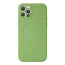 Liquid Silicone Full Coverage Shockproof Magsafe Case For iPhone 12 Pro Max(Green)