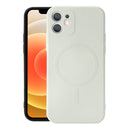 Liquid Silicone Full Coverage Shockproof Magsafe Case For iPhone 12 Pro Max(White)
