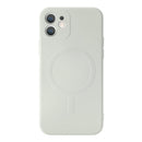 Liquid Silicone Full Coverage Shockproof Magsafe Case For iPhone 12 Pro Max(White)