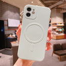 Liquid Silicone Full Coverage Shockproof Magsafe Case For iPhone 12 Pro Max(White)