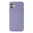 Liquid Silicone Full Coverage Shockproof Magsafe Case For iPhone 12 Pro Max(Grey)