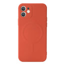 Liquid Silicone Full Coverage Shockproof Magsafe Case For iPhone 12 Pro Max(Orange)