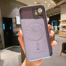 Liquid Silicone Full Coverage Shockproof Magsafe Case For iPhone 12 Pro Max(Grey)