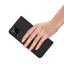 For Samsung Galaxy A12 DUX DUCIS Skin Pro Series Horizontal Flip PU + TPU Leather Case, with Holder & Card Slots(Black)