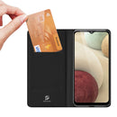 For Samsung Galaxy A12 DUX DUCIS Skin Pro Series Horizontal Flip PU + TPU Leather Case, with Holder & Card Slots(Black)