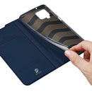 For Samsung Galaxy A12 DUX DUCIS Skin Pro Series Horizontal Flip PU + TPU Leather Case, with Holder & Card Slots(Blue)