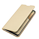For Samsung Galaxy A12 DUX DUCIS Skin Pro Series Horizontal Flip PU + TPU Leather Case, with Holder & Card Slots(Gold)