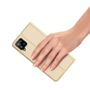 For Samsung Galaxy A12 DUX DUCIS Skin Pro Series Horizontal Flip PU + TPU Leather Case, with Holder & Card Slots(Gold)