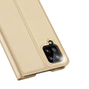 For Samsung Galaxy A12 DUX DUCIS Skin Pro Series Horizontal Flip PU + TPU Leather Case, with Holder & Card Slots(Gold)