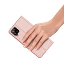 For Samsung Galaxy A12 DUX DUCIS Skin Pro Series Horizontal Flip PU + TPU Leather Case, with Holder & Card Slots(Rose Gold)