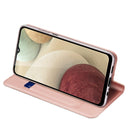 For Samsung Galaxy A12 DUX DUCIS Skin Pro Series Horizontal Flip PU + TPU Leather Case, with Holder & Card Slots(Rose Gold)
