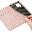 For Samsung Galaxy A12 DUX DUCIS Skin Pro Series Horizontal Flip PU + TPU Leather Case, with Holder & Card Slots(Rose Gold)