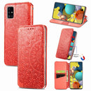 Blooming Mandala Embossed Pattern Magnetic Horizontal Flip Leather Case with Holder & Card Slots & Wallet For Samsung Galaxy A51(Orange)