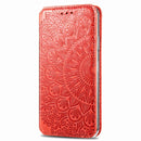 Blooming Mandala Embossed Pattern Magnetic Horizontal Flip Leather Case with Holder & Card Slots & Wallet For Samsung Galaxy A51(Orange)