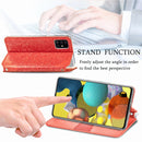 Blooming Mandala Embossed Pattern Magnetic Horizontal Flip Leather Case with Holder & Card Slots & Wallet For Samsung Galaxy A51(Orange)