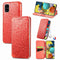Blooming Mandala Embossed Pattern Magnetic Horizontal Flip Leather Case with Holder & Card Slots & Wallet For Samsung Galaxy A51(Orange)