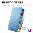 Blooming Mandala Embossed Pattern Magnetic Horizontal Flip Leather Case with Holder & Card Slots & Wallet For Samsung Galaxy A51(Blue)