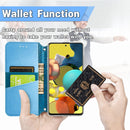 Blooming Mandala Embossed Pattern Magnetic Horizontal Flip Leather Case with Holder & Card Slots & Wallet For Samsung Galaxy A51(Blue)