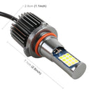 9006 2 PCS DC12-24V / 10.5W Car Double Colors Fog Lights with 24LEDs SMD-3030 & Constant Current, Box Packaging(White Light + Lime Light)