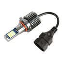 9006 2 PCS DC12-24V / 10.5W Car Double Colors Fog Lights with 24LEDs SMD-3030 & Constant Current, Box Packaging(White Light + Ice Blue Light)