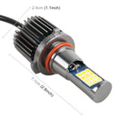 9006 2 PCS DC12-24V / 10.5W Car Double Colors Fog Lights with 24LEDs SMD-3030 & Constant Current, Box Packaging(White Light + Gold Light)