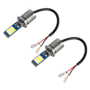 H3 2 PCS DC12-24V / 10.5W Car Double Colors Fog Lights with 24LEDs SMD-3030 & Constant Current, Box Packaging(White Light + Lime Light)