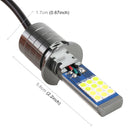 H3 2 PCS DC12-24V / 10.5W Car Double Colors Fog Lights with 24LEDs SMD-3030 & Constant Current, Box Packaging(White Light + Lime Light)