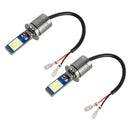 H3 2 PCS DC12-24V / 10.5W Car Double Colors Fog Lights with 24LEDs SMD-3030 & Constant Current, Box Packaging(White Light + Ice Blue Light)