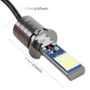 H3 2 PCS DC12-24V / 10.5W Car Double Colors Fog Lights with 24LEDs SMD-3030 & Constant Current, Box Packaging(White Light + Ice Blue Light)