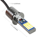H3 2 PCS DC12-24V / 10.5W Car Double Colors Fog Lights with 24LEDs SMD-3030 & Constant Current, Box Packaging(White Light + Gold Light)