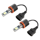 H11 2 PCS DC12-24V / 10.5W Car Double Colors Fog Lights with 24LEDs SMD-3030 & Constant Current, Box Packaging(White Light + Ice Blue Light)