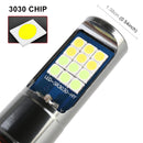 H11 2 PCS DC12-24V / 10.5W Car Double Colors Fog Lights with 24LEDs SMD-3030 & Constant Current, Box Packaging(White Light + Ice Blue Light)