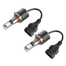 9006 2 PCS DC12-24V / 10.5W Car Fog Lights with 24LEDs SMD-3030 & Constant Current, Box Packaging(Ice Blue Light)