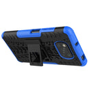 For Xiaomi Poco X3 Tire Texture Shockproof TPU+PC Protective Case with Holder(Blue)