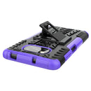 For Xiaomi Poco X3 Tire Texture Shockproof TPU+PC Protective Case with Holder(Purple)